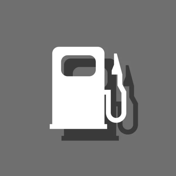 Εικονογραφημένο εικονίδιο απομονωμένο σε φόντο-φως αντλίας βενζίνης — Διανυσματικό Αρχείο