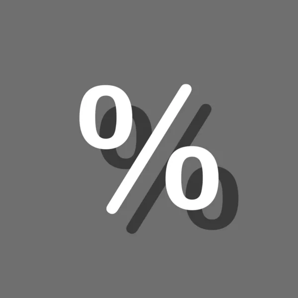 Icono ilustrado aislado sobre un fondo - Porcentaje — Vector de stock