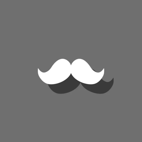Icône illustrée isolée sur un fond - Moustache — Image vectorielle
