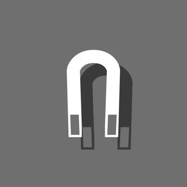 Icône illustrée isolée sur un fond - Magnet — Image vectorielle