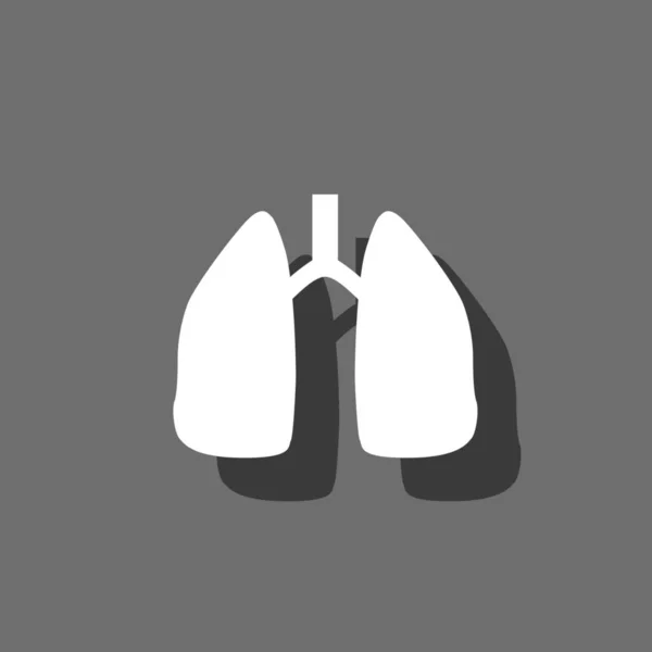Geïllustreerd icoon geïsoleerd op een achtergrond-longen — Stockvector