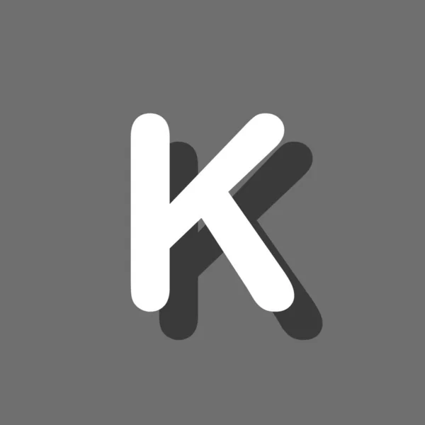 Icône illustrée isolée sur un fond - K — Image vectorielle