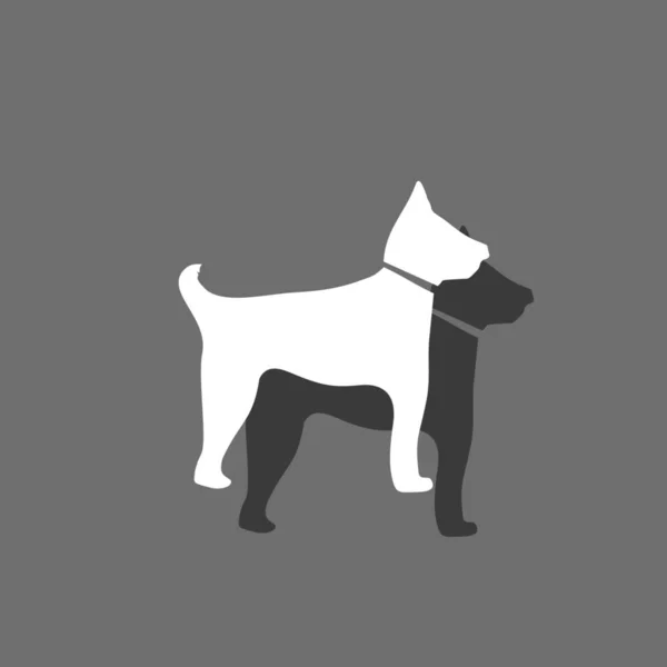 Icono ilustrado aislado sobre un fondo - perro guardián — Vector de stock