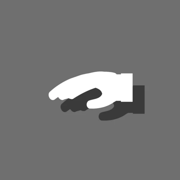 Icono ilustrado aislado sobre un fondo - Hand Palm Down — Archivo Imágenes Vectoriales
