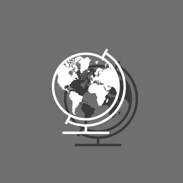 Icono ilustrado aislado sobre un fondo - Globe América del Norte — Vector de stock