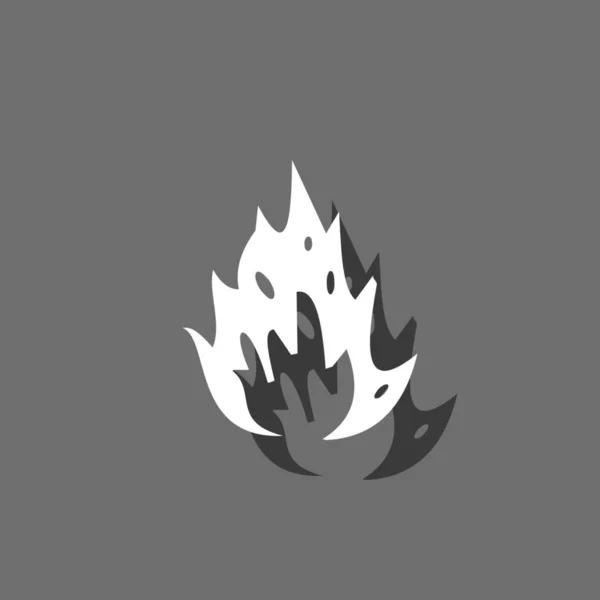 Ilustrowana ikona izolowane na tle-płomienie — Wektor stockowy
