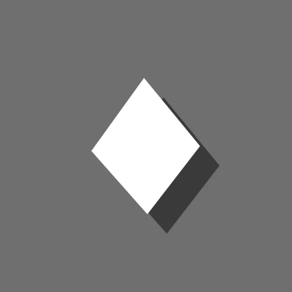 Icône illustrée isolée sur un fond - Costume de carte Diamants — Image vectorielle