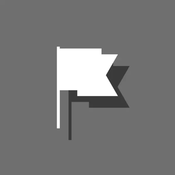 Ilustrowana ikona izolowane na tle-wyciąć flagę Waving — Wektor stockowy