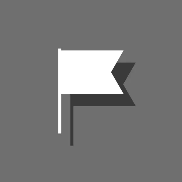 Ilustrowana ikona izolowane na tle-wyciąć flagę — Wektor stockowy