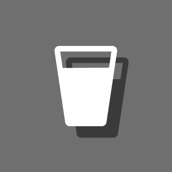 Ícone Ilustrado Isolado em Fundo - Cup Drink — Vetor de Stock