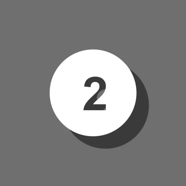 Icône illustrée isolée sur un fond - Cercle 2 rempli — Image vectorielle