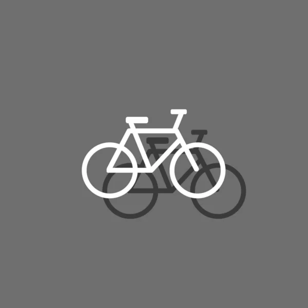 Icono ilustrado aislado sobre un fondo - Bicicleta — Archivo Imágenes Vectoriales