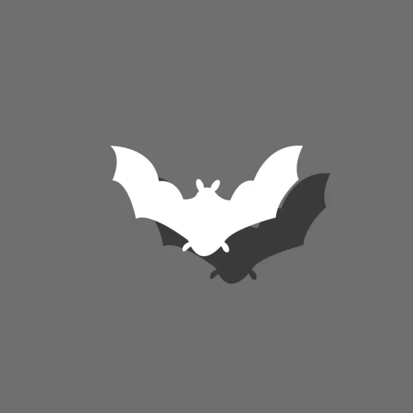 Icono ilustrado aislado sobre un fondo - Murciélago — Vector de stock