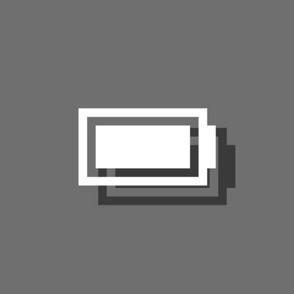 Icône illustrée isolée sur un fond - Batterie — Image vectorielle