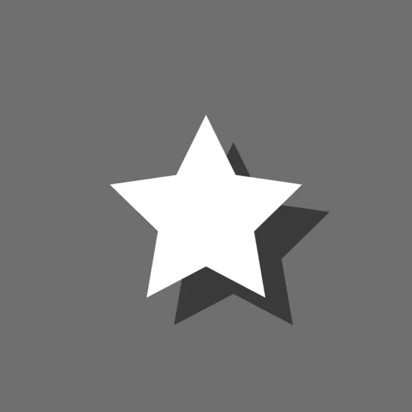 Illustriertes Symbol isoliert auf einem Hintergrund - 5-zackiger Stern — Stockvektor