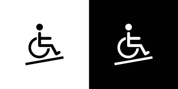 Икона на заднем плане - инвалидная коляска — стоковый вектор