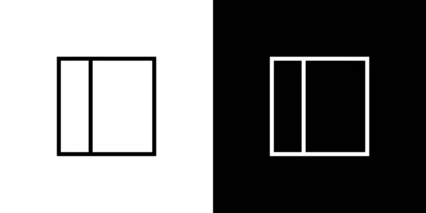 Illustriertes Symbol isoliert auf einem Hintergrund - Web Wireframe Split — Stockvektor
