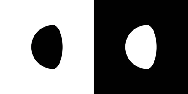 Geïllustreerd icoon geïsoleerd op een achtergrond-Waning Gibbous Moon- — Stockvector