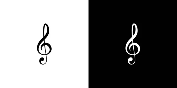 Geïllustreerd icoon geïsoleerd op een achtergrond-Treble Clef — Stockvector