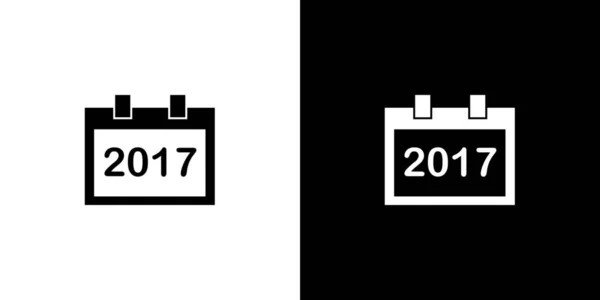 Εικονογραφημένο εικονίδιο απομονωμένο σε φόντο-τετραγωνικό ημερολογιακό έτος — Διανυσματικό Αρχείο