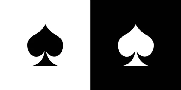 Icona illustrata isolato su uno sfondo - Spades Card Suit — Vettoriale Stock