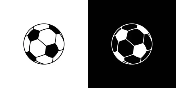Ícone ilustrado isolado em um fundo Bola de futebol —  Vetores de Stock