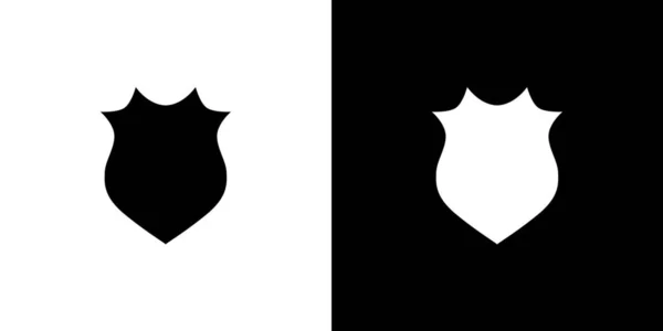 Icono ilustrado aislado sobre un fondo - Escudo puntiagudo — Vector de stock