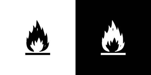 Εικονογραφημένο εικονίδιο απομονωμένο σε φόντο-ανοικτή φλόγα — Διανυσματικό Αρχείο