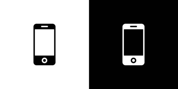 Ícone ilustrado isolado em um fundo - Telefone móvel —  Vetores de Stock