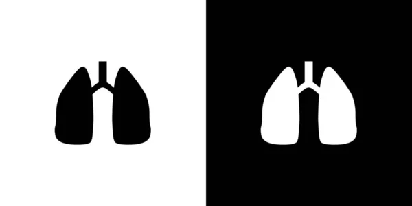 Illusztrált Icon izolált a háttér-tüdő — Stock Vector