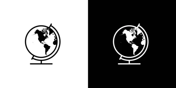 Icono ilustrado aislado sobre un fondo - Globe América del Norte — Vector de stock