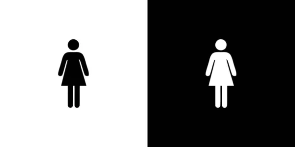 Icono ilustrado aislado sobre un fondo - Femenino — Vector de stock