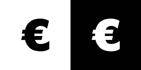 Icône illustrée isolée sur un fond - Euro Sign — Image vectorielle