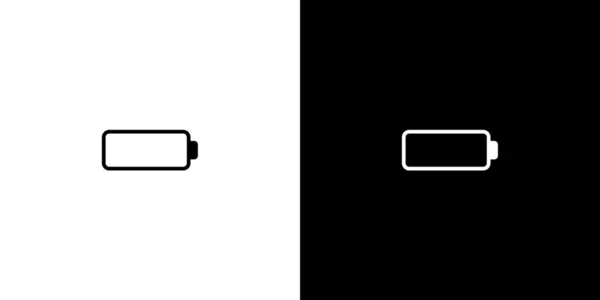 Ilustrované ikony izolované na pozadí-prázdná baterie — Stockový vektor