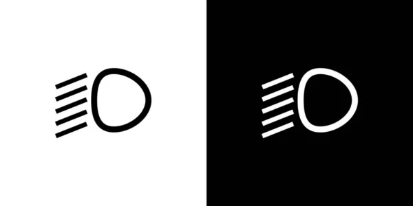 Geïllustreerd icoon geïsoleerd op een achtergrond-gedimde koplampen Li — Stockvector