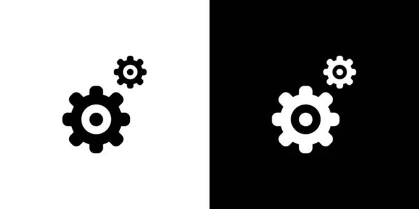 Icono ilustrado aislado sobre un fondo - Cogs — Vector de stock