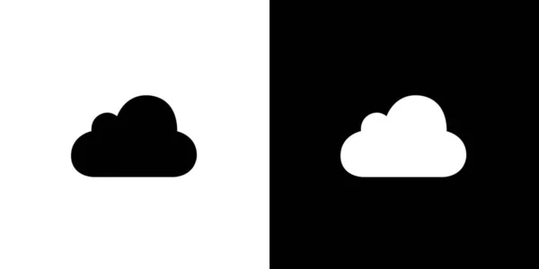 Icono ilustrado aislado sobre un fondo - Nube — Archivo Imágenes Vectoriales