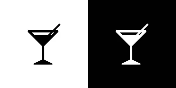 Ilustrowana ikona na białym tle-koktajl — Wektor stockowy