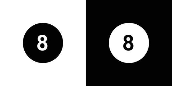 Geïllustreerd pictogram geïsoleerd op een achtergrond-cirkel 8 gevuld — Stockvector