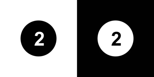 Ikona ilustrowana na białym tle-okrąg 2 wypełniony — Wektor stockowy