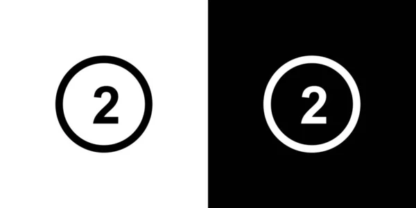 Ikona ilustrowana na białym tle-okrąg 2 kontur — Wektor stockowy