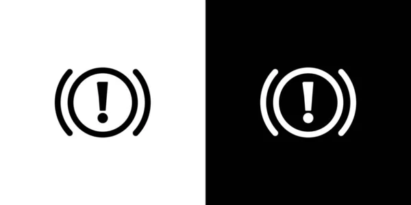 Icône illustrée isolée sur un fond - Feu du système de freinage — Image vectorielle