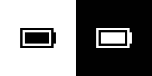 Icône illustrée isolée sur un fond - Batterie — Image vectorielle