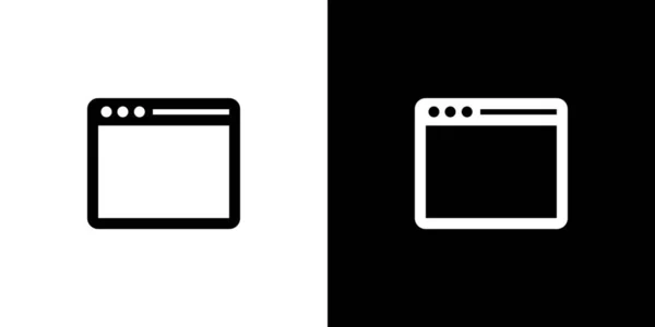 Ilustrowana ikona izolowane na tle-Browser — Wektor stockowy