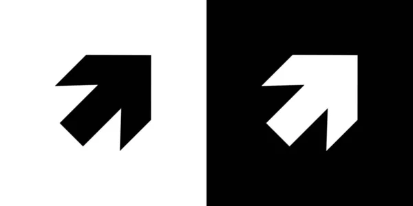 Geïllustreerd pictogram geïsoleerd op een achtergrond-pijl omhoog rechts — Stockvector