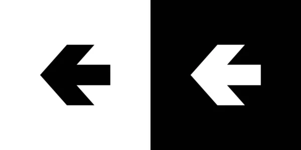 Icona illustrata Isolata su uno sfondo - Freccia sinistra — Vettoriale Stock