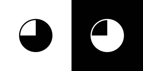 Illustriertes Symbol isoliert auf einem Hintergrund - 75 Prozent Kuchendiagramm — Stockvektor