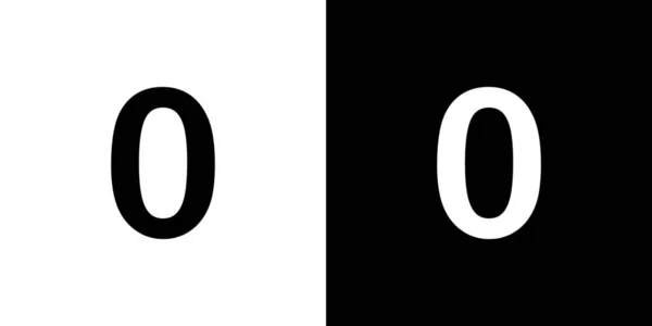 Icon isoliert auf einem Hintergrund - 0 — Stockvektor