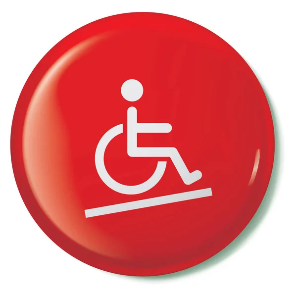Geïllustreerd icoon geïsoleerd op een achtergrond-rolstoel Accessibl — Stockvector