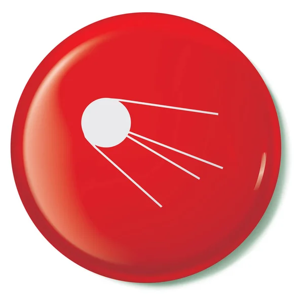 Icono ilustrado aislado sobre fondo - Sputnik — Vector de stock